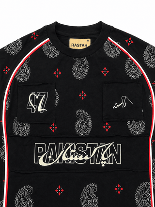 BLACK T SHIRT FIFA PIPING