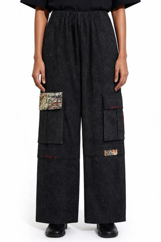 Midnight Acid Wash Utility Cargo