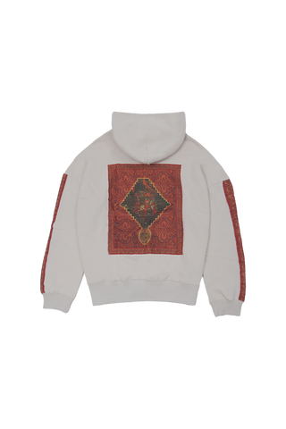 Hand Crafted Unisex Vanilla Creme Mughal Horseback Hoodie