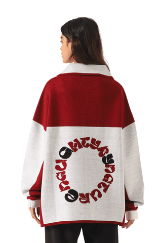 "BABE RUTH" KNIT SWEATER