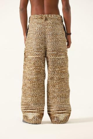 "DISTRESSED VERSES" HANDWOVEN TROUSERS