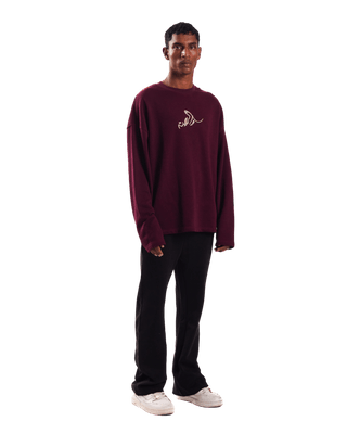 "FOREVER FOREST" MAROON FULL SLEEVE T SHIRT