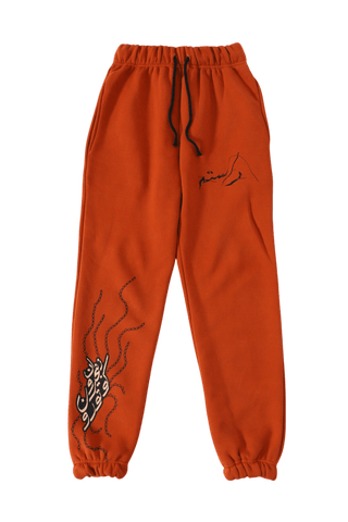 "ENLIGHTENMENT" RUST SWEATPANTS