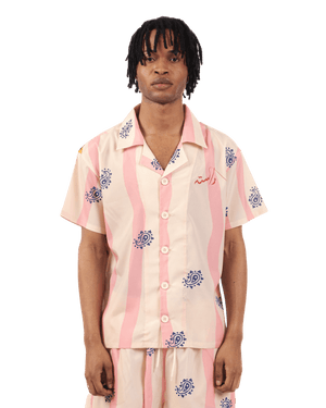 Pastel palms silk shirt