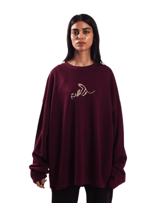 "FOREVER FOREST" MAROON FULL SLEEVE T SHIRT