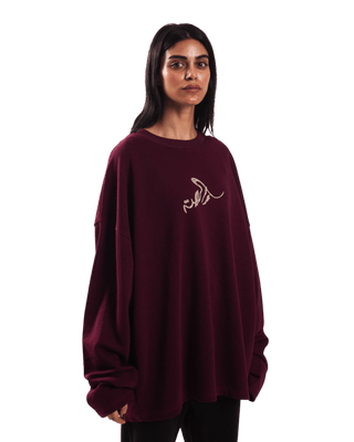 "FOREVER FOREST" MAROON FULL SLEEVE T SHIRT