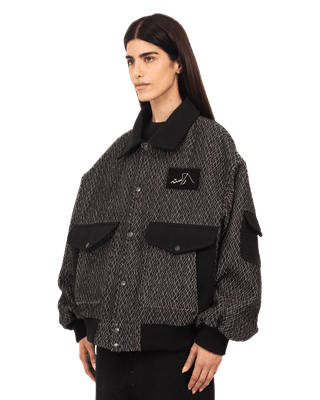 CLASSIC DIAMOND WEAVE BOMBER