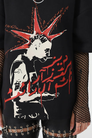 "These kids" screen print black T-shirt