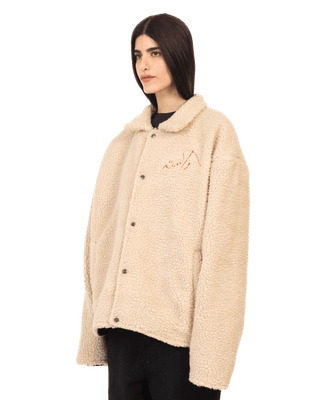 BEIGE SHERPA JACKET