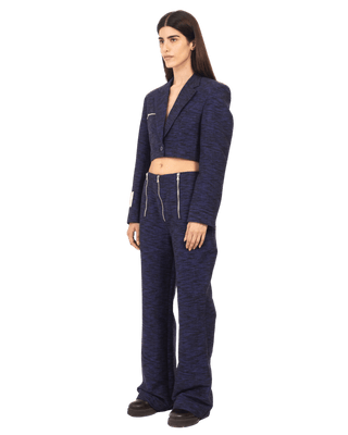 KHADDAR BLUE CROP BLAZER