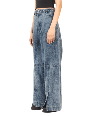 BLUE ACID WASH DENIM PANTS