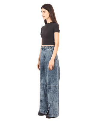 BLUE ACID WASH DENIM PANTS