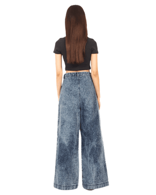 BLUE ACID WASH DENIM PANTS