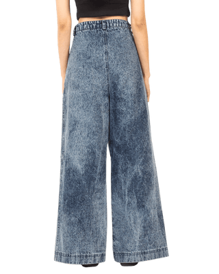 BLUE ACID WASH DENIM PANTS