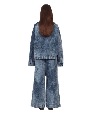 BLUE ACID WASH DENIM KIMONO