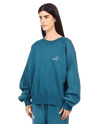 DARK CYAN MADE IN PAK SWEATSHIRT (V4)