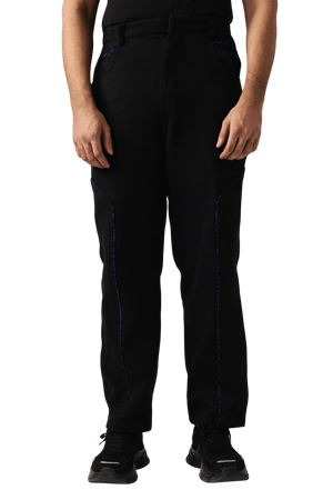 Blue trace denim pants