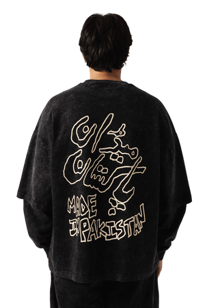 Phantom acid wash sweatshirt