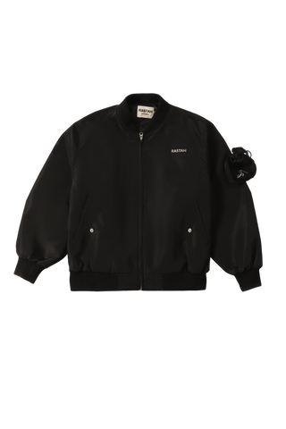 "95" nylon potli bomber jacket