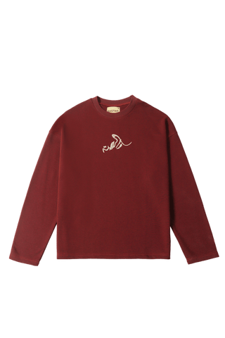 "FOREVER FOREST" MAROON FULL SLEEVE T SHIRT