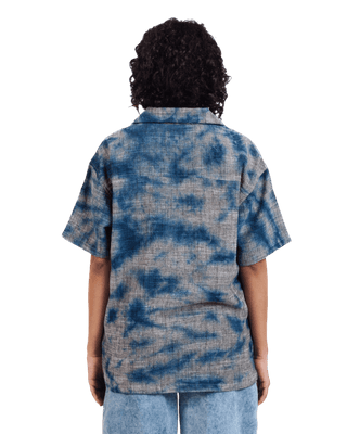 TIE-DYE HANDWOVEN BUTTON DOWN