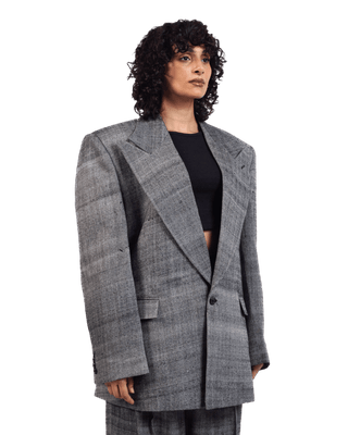 GREY TWEED BLAZER