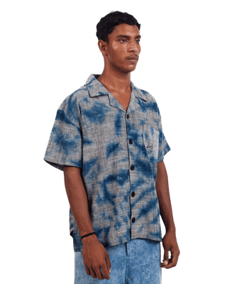 TIE-DYE HANDWOVEN BUTTON DOWN