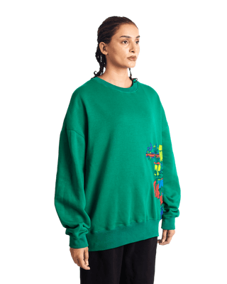 "MONEYBALL" GREEN SWEATSHIRT