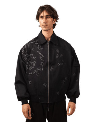 Studio shadows denim bomber