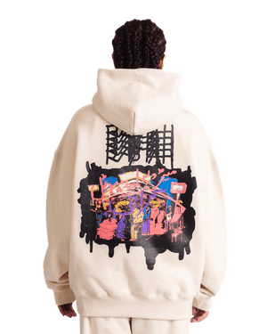 "Metropolis dream" beige hoodie