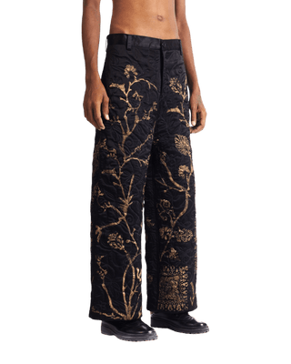 "GOLDEN" SILK BLOCKPRINT TROUSERS