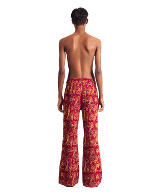 "RED AFFAIR" JACQUARD WOVEN TROUSERS