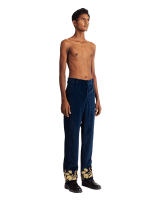 "GOLDEN PEACOCK" VELVET TROUSERS