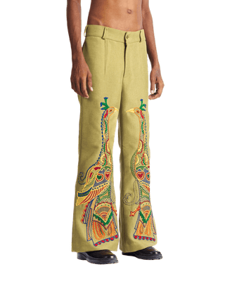 "PEACOCK SYMPHONY" TROUSERS