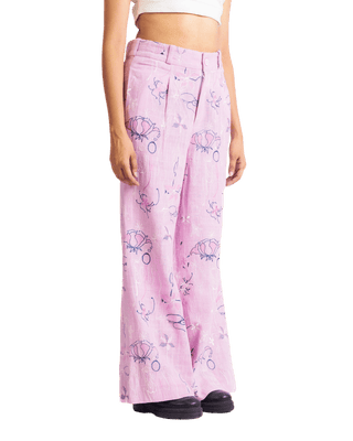 "THORNS AND ROSES" KHADDAR PANTS