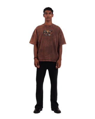 "Eternal Cycle" Oversized Rust Brown T-Shirt