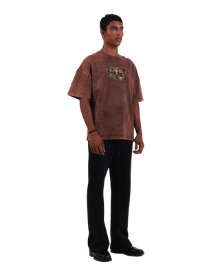 "Eternal Cycle" Oversized Rust Brown T-Shirt