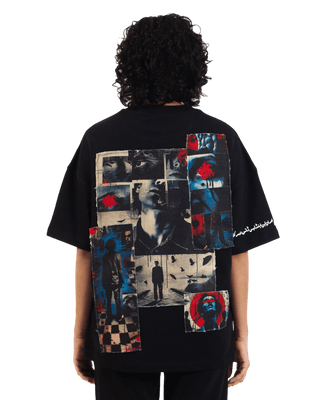 "Perpetual Motion" Oversized Black T-Shirt