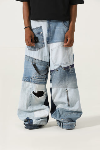 RECYCLED DENIM TROUSERS