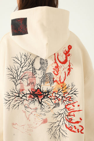 "Subcontinent" beige hoodie