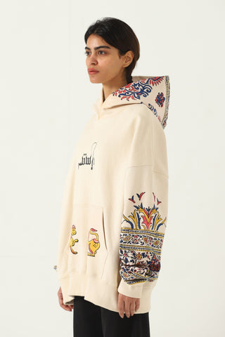 "Kalamkaar" hand block print hoodie V3