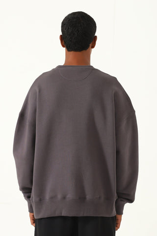 "Insaaf" ash grey printed sweatshirt