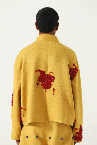 'LOST TIME" HAND EMBROIDERED SILK JACKET
