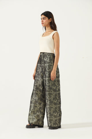 "CHAMAK" HANDWOVEN JACQUARD TROUSERS