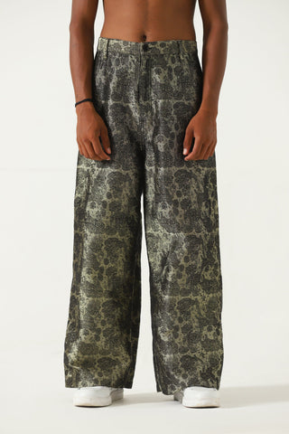 "CHAMAK" HANDWOVEN JACQUARD TROUSERS