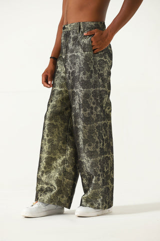 "CHAMAK" HANDWOVEN JACQUARD TROUSERS