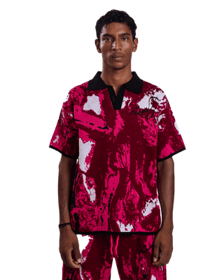 "RADIANT TIDE" JACQUARD POLO