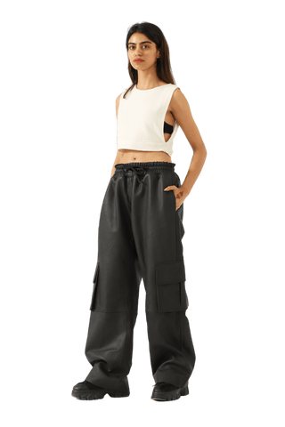 leather cargo pants