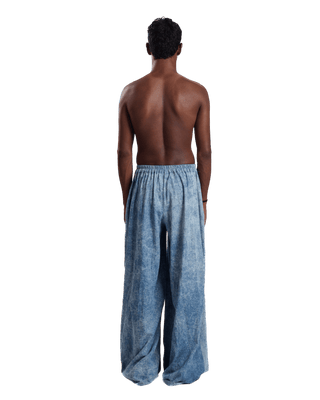 "Ocean Waves" Flared Acid Wash Denim Trousers