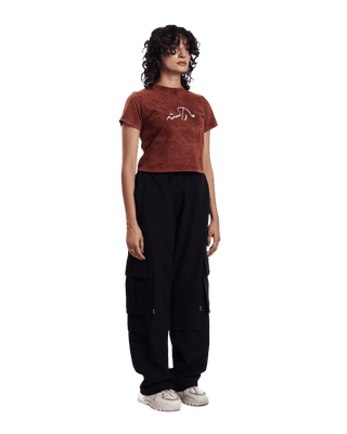 "BURNT SIENNA" CROPPED T-SHIRT